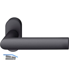 FSB Rahment�rdr�cker 09 1108 Hochhaltefeder B ovale Rosette Aluminium schwarz