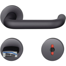 FSB Dr�ckergarnitur 12 1070 ASL auf Rosette WC DIN, schwarz matt
