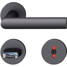 FSB Dr�ckergarnitur 12 1108 ASL auf Rosette WC, Aluminium schwarz matt