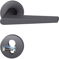 FSB Dr�ckergarnitur 12 1005 ASL auf Rosette PZ, Aluminium schwarz matt