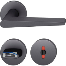 FSB Dr�ckergarnitur 12 1005 ASL auf Rosette WC, Aluminium schwarz matt