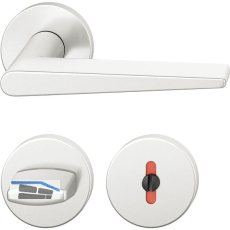 FSB Dr�ckergarnitur 12 1005 ASL auf Rosette WC DIN, Aluminium silber eloxiert