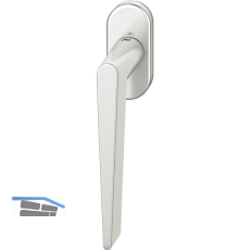 FSB Fenstergriff 34 1005 ovale Rosette, Aluminium silber eloxiert