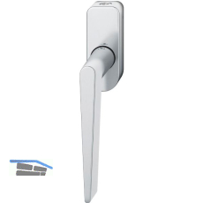 FSB Fenstergriff 34 1005 abschlie�bar ovale Rosette, Edelstahl matt