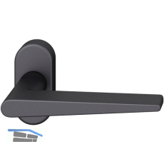 FSB Rahment�rdr�cker 09 1005 Hochhaltefeder B ovale Rosette Aluminium schwarz