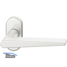 FSB Rahment�rdr�cker 09 1005 Hochhaltefeder B ovale Rosette Aluminium silber