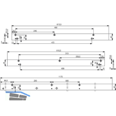 DORMAKABA Montageplattenset f�r G-SR-BG, silber