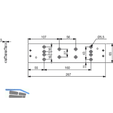 DORMAKABA Montageplatte TS 91, silber