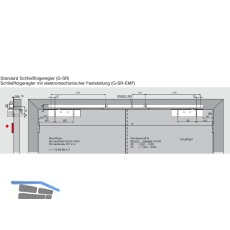 DORMAKABA T�rschlie�er TS 93 B GSR-EMF2-V,EN 2-5, 2-flg. Gleitschiene, silber