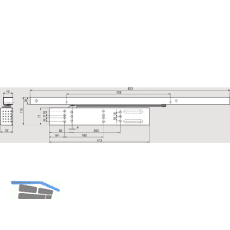DORMAKABA T�rschlie�er TS99 FLR-K, Gleitschiene, kompakt, ab FB 800, silber