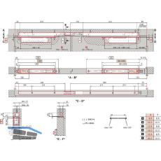 DORMAKABA Gleitschiene G 96 GSR-EMF K8/K12 kurz