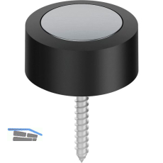 FSB Bodent�rpuffer 38 3878 � 48 mm, H�he 24 mm, Edelstahl matt