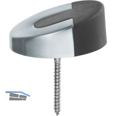 FSB Bodent�rpuffer 38 3816 - � 60 mm, Anschlag Gummi, Edelstahl feinmatt