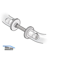 FSB Befestigungszubeh�r T�rgriffe paarweise, T�rst�rke 35 - 54 mm, Stahl
