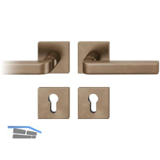 FSB Dr�ckergarnitur 12 1004 ASL auf Rosette PZ, Bronze dunkel patiniert