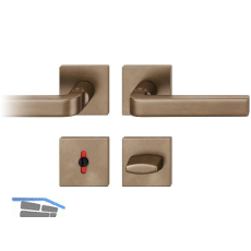 FSB Dr�ckergarnitur 12 1004 ASL auf Rosette WC, Bronze dunkel patiniert