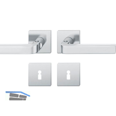 FSB Dr�ckergarnitur 12 1004 ASL auf Rosette BB, Edelstahl matt