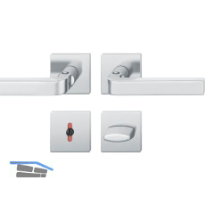 FSB Dr�ckergarnitur 12 1004 ASL auf Rosette WC, Edelstahl matt