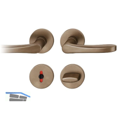 FSB Dr�ckergarnitur 12 1106 ASL auf Rosette WC, Bronze dunkel patiniert