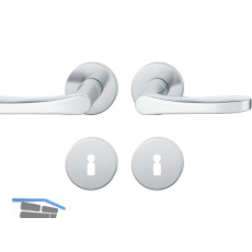 FSB Dr�ckergarnitur 12 1106 ASL auf Rosette BB, Edelstahl matt