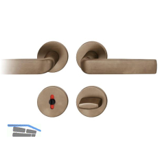 FSB Dr�ckergarnitur 12 1267 ASL auf Rosette WC, Bronze dunkel patiniert