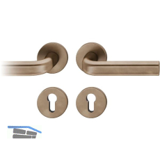 FSB Dr�ckergarnitur 12 1242 ASL auf Rosette PZ, Bronze dunkel patiniert