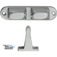 T�rhalter 1083 mit verstellbarer Druckkugel, Wandab. 70mm,Alu/Stahl silber lack.