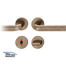 FSB Dr�ckergarnitur 12 1242 ASL auf Rosette WC, Bronze dunkel patiniert