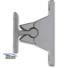 T�rhalter mit Klemmmechanismus, Wandabstand 35 mm, Zamak verchromt