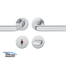 FSB Dr�ckergarnitur 12 1242 ASL auf Rosette WC, Edelstahl matt