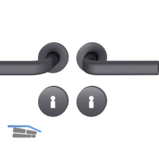 FSB Dr�ckergarnitur 12 1242 ASL auf Rosette BB, Aluminium schwarz matt