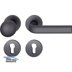 FSB Wechselgarnitur 12 1242 ASL auf Rosette PZ, Aluminium schwarz matt