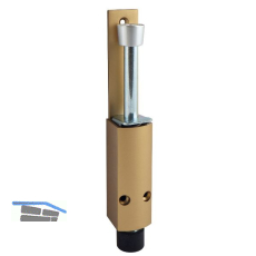 T�rfeststeller 1222 Hub 60 mm, 35 x 225 mm, Aluminium goldf�rbig lackiert