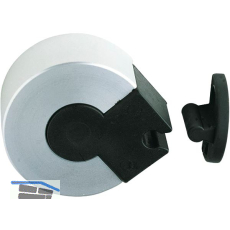 T�rhalter mit Kunststoffklemm-Mechanismus und Puffer, H�he 25 mm, silber elox.