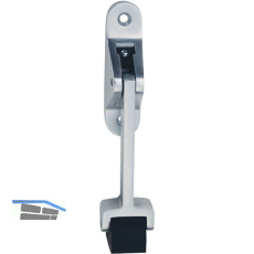 T�rfeststeller 1060 mit Hebel, Aluminium silber lackiert, Gummi schwarz