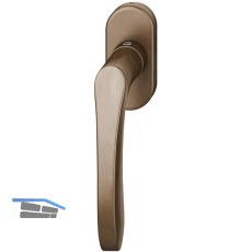 FSB Fenstergriff 34 1106 ovale Rosette, Bronze dunkel patiniert gewachst