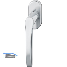 FSB Fenstergriff 34 1106 ovale Rosette, Edelstahl matt