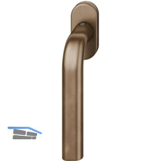 FSB Fenstergriff 34 1242 ovale Rosette, Bronze dunkel patiniert gewachst