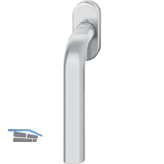 FSB Fenstergriff 34 1242 ovale Rosette, Edelstahl matt