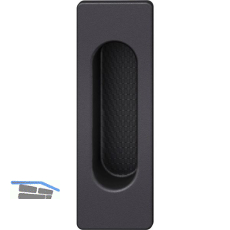 FSB Schiebet�rmuschel 42 4217 eckig, Aluminium schwarz matt