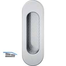 FSB Schiebet�rmuschel 42 4215 oval 35 x 105 mm, Edelstahl matt