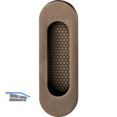 FSB Schiebet�rmuschel 42 4215 oval 35 x 105 mm, Bronze dunkel patiniert gewachst