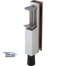 T�rfeststeller 1135 f�r Glast�ren, Hub 50 mm, 212 x 36 mm, Alu silber eloxiert