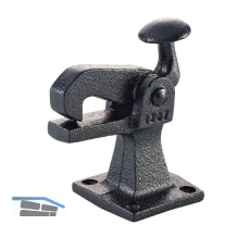 Torhalter 1307 mit Fanghaken f�r Bodenmontage, Temperguss schwarz lackiert