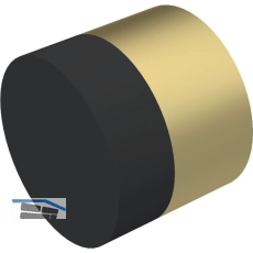 KWS Wandt�rpuffer 2008 � 30 mm, Aluminium messingf�rbig eloxiert