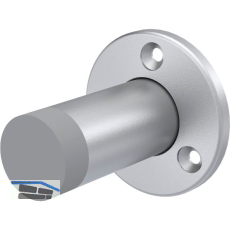 KWS Wandt�rpuffer 2009 � 55 mm, H�he 60 mm, Stahl silber lackiert