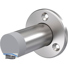 KWS Wandt�rpuffer 2011 � 55 mm, H�he 100 mm, Edelstahl matt