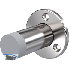 KWS Wandt�rpuffer 2012 � 55 mm, H�he 120 mm, Edelstahl poliert