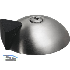 Bodent�rpuffer - Bodenpl. � 60 mm, Anschlagh. 17 mm, Edelstahl matt