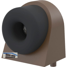 KWS Bodent�rpuffer 2028, 37x48x50mm, Aluminium dunkelbraun eloxiert